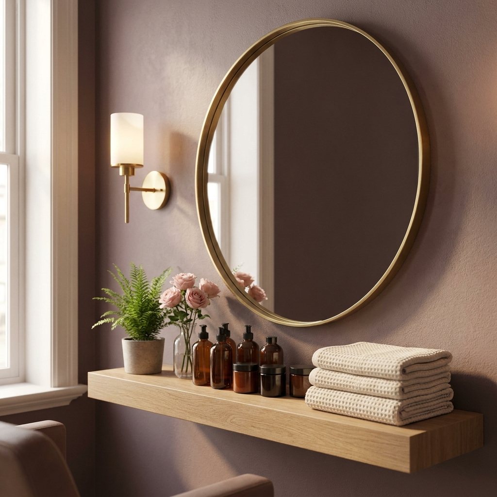 Stijlvolle styling-plek bij Twins Kappers met ronde spiegel